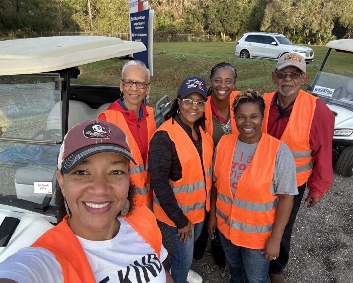 Volunteers at an event